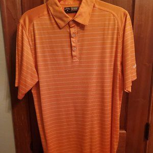 Men's m Callaway orange polo golf shirt